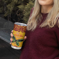 Personalised Tufi Tapa and Tattoo Festival Tumbler Cup PNG Oro Butterfly Tapa Pattern LT14 - Polynesian Pride