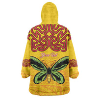 Personalised Tufi Tapa and Tattoo Festival Wearable Blanket Hoodie PNG Oro Butterfly Tapa Pattern LT14 - Polynesian Pride