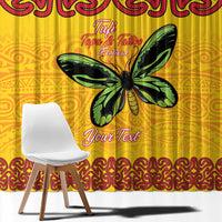 Personalised Tufi Tapa and Tattoo Festival Window Curtain PNG Oro Butterfly Tapa Pattern LT14 - Polynesian Pride