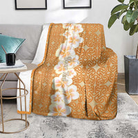 Personalised Tufi Tapa and Tattoo Festival Blanket Oro Tapa Cloth With Plumeria LT14 - Polynesian Pride