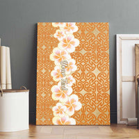 Personalised Tufi Tapa and Tattoo Festival Canvas Wall Art Oro Tapa Cloth With Plumeria LT14 - Polynesian Pride