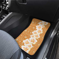 Personalised Tufi Tapa and Tattoo Festival Car Mats Oro Tapa Cloth With Plumeria LT14 - Polynesian Pride