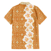 Personalised Tufi Tapa and Tattoo Festival Family Matching Summer Maxi Dress and Hawaiian Shirt Oro Tapa Cloth With Plumeria LT14 - Polynesian Pride