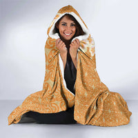 Personalised Tufi Tapa and Tattoo Festival Hooded Blanket Oro Tapa Cloth With Plumeria LT14 - Polynesian Pride