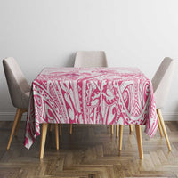 Personalised Polynesia Breast Cancer Awareness Tablecloth No One Fights Alone Turtle Ribbon - White Version LT14 - Polynesian Pride
