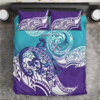 Personalised New Zealand Suicide Prevention Month Bedding Set You Matter NZ Fern With Maori Koru Lizard LT14 Teal - Polynesian Pride