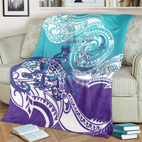 Personalised New Zealand Suicide Prevention Month Blanket You Matter NZ Fern With Maori Koru Lizard LT14 - Polynesian Pride