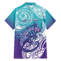 Personalised New Zealand Suicide Prevention Month Family Matching Off The Shoulder Long Sleeve Dress and Hawaiian Shirt You Matter NZ Fern With Maori Koru Lizard LT14 - Polynesian Pride