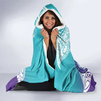 Personalised New Zealand Suicide Prevention Month Hooded Blanket You Matter NZ Fern With Maori Koru Lizard LT14 - Polynesian Pride