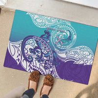 Personalised New Zealand Suicide Prevention Month Rubber Doormat You Matter NZ Fern With Maori Koru Lizard LT14 - Polynesian Pride