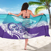Personalised New Zealand Suicide Prevention Month Sarong You Matter NZ Fern With Maori Koru Lizard LT14 - Polynesian Pride