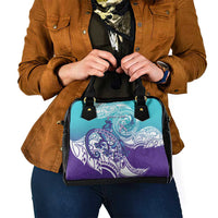 Personalised New Zealand Suicide Prevention Month Shoulder Handbag You Matter NZ Fern With Maori Koru Lizard LT14 - Polynesian Pride