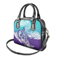 Personalised New Zealand Suicide Prevention Month Shoulder Handbag You Matter NZ Fern With Maori Koru Lizard LT14 - Polynesian Pride