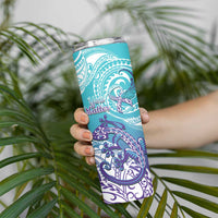 Personalised New Zealand Suicide Prevention Month Skinny Tumbler You Matter NZ Fern With Maori Koru Lizard LT14 - Polynesian Pride