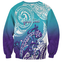 Personalised New Zealand Suicide Prevention Month Sweatshirt You Matter NZ Fern With Maori Koru Lizard LT14 - Polynesian Pride