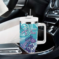 Personalised New Zealand Suicide Prevention Month Tumbler With Handle You Matter NZ Fern With Maori Koru Lizard LT14 - Polynesian Pride