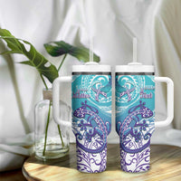 Personalised New Zealand Suicide Prevention Month Tumbler With Handle You Matter NZ Fern With Maori Koru Lizard LT14 - Polynesian Pride