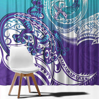 Personalised New Zealand Suicide Prevention Month Window Curtain You Matter NZ Fern With Maori Koru Lizard LT14 - Polynesian Pride