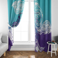 Personalised New Zealand Suicide Prevention Month Window Curtain You Matter NZ Fern With Maori Koru Lizard LT14 - Polynesian Pride