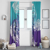 Personalised New Zealand Suicide Prevention Month Window Curtain You Matter NZ Fern With Maori Koru Lizard LT14 - Polynesian Pride