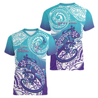 Personalised New Zealand Suicide Prevention Month Women V-Neck T-Shirt You Matter NZ Fern With Maori Koru Lizard LT14 - Polynesian Pride