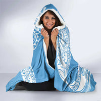 Personalised New Zealand Autism Awareness Hooded Blanket NZ Fern With Maori Koru Lizard LT14 - Polynesian Pride
