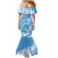 Personalised New Zealand Autism Awareness Mermaid Dress NZ Fern With Maori Koru Lizard LT14 - Polynesian Pride