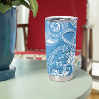 New Zealand Autism Awareness Tumbler Cup NZ Fern With Maori Koru Lizard LT14 - Polynesian Pride
