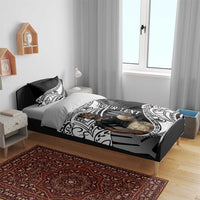 Custom New Zealand Silver Fern Rugby Bedding Set 2024 Aotearoa Maori Mascot Go All Black LT14 - Polynesian Pride