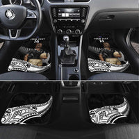 Custom New Zealand Silver Fern Rugby Car Mats 2024 Aotearoa Maori Mascot Go All Black LT14 Set 4pcs Black - Polynesian Pride