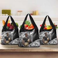 Custom New Zealand Silver Fern Rugby Grocery Bag 2024 Aotearoa Maori Mascot Go All Black LT14 3-pack One Size Black - Polynesian Pride