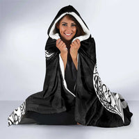 Custom New Zealand Silver Fern Rugby Hooded Blanket 2024 Aotearoa Maori Mascot Go All Black LT14 - Polynesian Pride