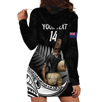 Custom New Zealand Silver Fern Rugby Hoodie Dress 2024 Aotearoa Maori Mascot Go All Black LT14 - Polynesian Pride
