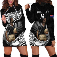 Custom New Zealand Silver Fern Rugby Hoodie Dress 2024 Aotearoa Maori Mascot Go All Black LT14 - Polynesian Pride