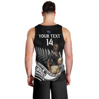 Custom New Zealand Silver Fern Rugby Men Tank Top 2024 Aotearoa Maori Mascot Go All Black LT14 - Polynesian Pride