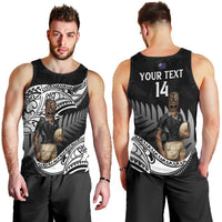Custom New Zealand Silver Fern Rugby Men Tank Top 2024 Aotearoa Maori Mascot Go All Black LT14 - Polynesian Pride