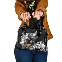 Custom New Zealand Silver Fern Rugby Shoulder Handbag 2024 Aotearoa Maori Mascot Go All Black LT14 One Size Black - Polynesian Pride