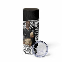 Custom New Zealand Silver Fern Rugby Skinny Tumbler 2024 Aotearoa Maori Mascot Go All Black LT14 - Polynesian Pride