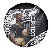 Custom New Zealand Silver Fern Rugby Spare Tire Cover 2024 Aotearoa Maori Mascot Go All Black LT14 - Polynesian Pride