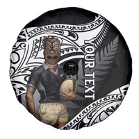 Custom New Zealand Silver Fern Rugby Spare Tire Cover 2024 Aotearoa Maori Mascot Go All Black LT14 - Polynesian Pride