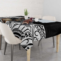 Custom New Zealand Silver Fern Rugby Tablecloth 2024 Aotearoa Maori Mascot Go All Black LT14 - Polynesian Pride