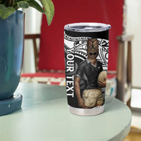 Custom New Zealand Silver Fern Rugby Tumbler Cup 2024 Aotearoa Maori Mascot Go All Black LT14 - Polynesian Pride
