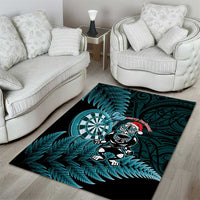 New Zealand Darts Christmas Area Rug Maori Fern Merry Dartsmas - Polynesian Pride