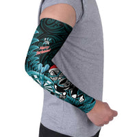Personalised New Zealand Darts Christmas Arm Sleeves Maori Fern Merry Dartsmas LT14 - Polynesian Pride