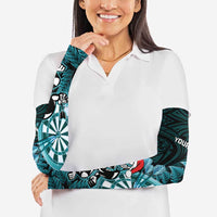 Personalised New Zealand Darts Christmas Arm Sleeves Maori Fern Merry Dartsmas LT14 - Polynesian Pride
