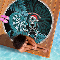 New Zealand Darts Christmas Beach Blanket Maori Fern Merry Dartsmas LT14 - Polynesian Pride