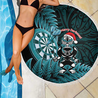 New Zealand Darts Christmas Beach Blanket Maori Fern Merry Dartsmas LT14 - Polynesian Pride