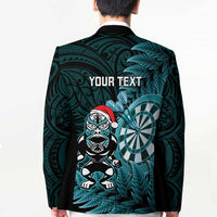 Personalised New Zealand Darts Christmas Blazer Maori Fern Merry Dartsmas LT14 - Polynesian Pride