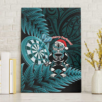 New Zealand Darts Christmas Canvas Wall Art Maori Fern Merry Dartsmas LT14 Without Frame Cyan - Polynesian Pride