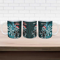 Personalised New Zealand Darts Christmas Ceramic Mug Maori Fern Merry Dartsmas LT14 - Polynesian Pride